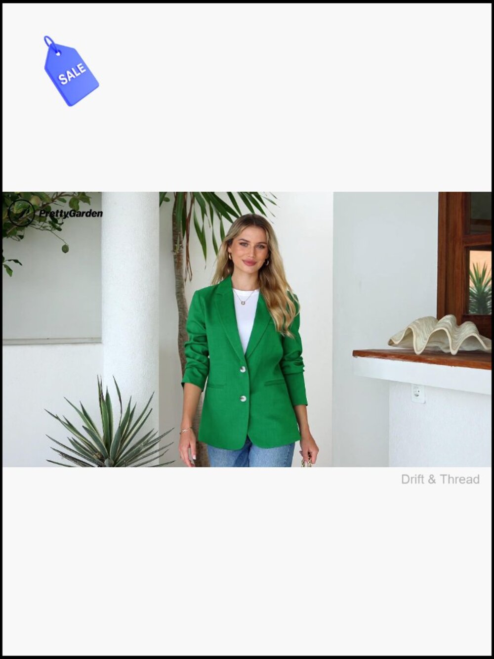 Business Casual Blazer Long Sleeve Notch Lapel Open Front Pockets - Picture 7 of 7